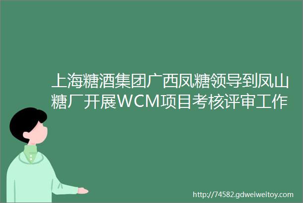 上海糖酒集团广西凤糖领导到凤山糖厂开展WCM项目考核评审工作