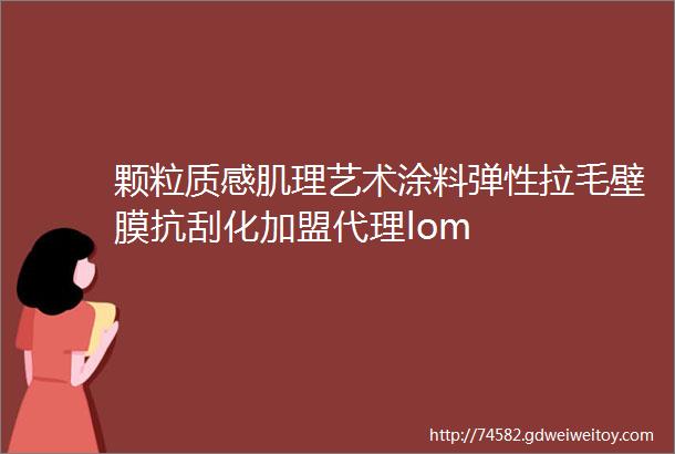 颗粒质感肌理艺术涂料弹性拉毛壁膜抗刮化加盟代理lom